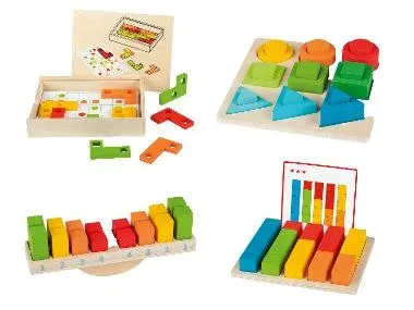 PLAYTIVE Juguete de motricidad de madera estilo Montessori