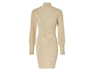esmara® Vestido de punto para mujer (beige, XS(32/34))