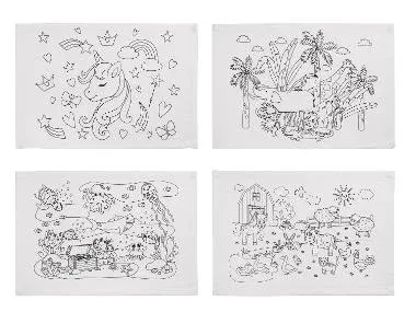 crelando® Set de mesa para colorear pack 4