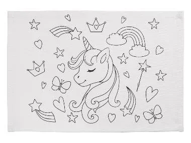 crelando® Set de mesa para colorear pack 4 (unicornio)