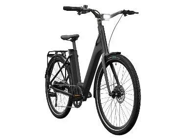 CRIVIT Bicicleta eléctrica «Urban Y.3» cambio de marchas Shimano CUES, 27,5 pulgadas. (todo negro)