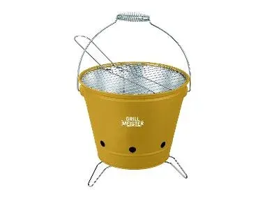 GRILLMEISTER Barbacoa de cubo de carbón (amarillo)