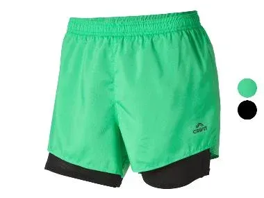 CRIVIT Pantalón corto funcional running 2 en 1 para hombre