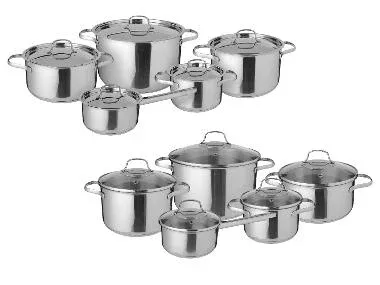LIVARNO home Set de ollas de acero inoxidable
