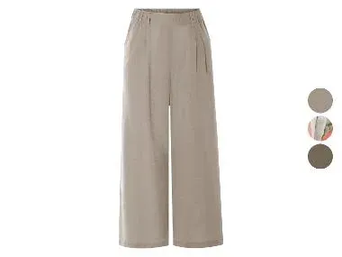 esmara® Pantalón culotte de lino para mujer