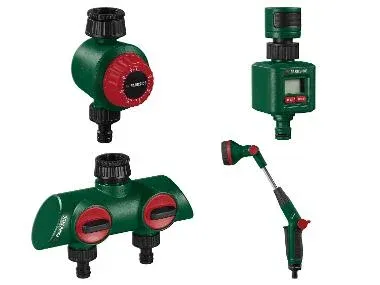 PARKSIDE® Distribuidor de 2 vías / Temporizador / Contador / Mini lanza de riego