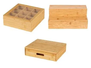 Wenko® Caja / Escalera para té / Caja de café de bambú