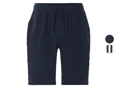 LIVERGY® Pantalón corto de muselina para hombre
