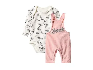 Conjunto 2 piezas para bebé Peanuts (rosa/blanco, 86/92)