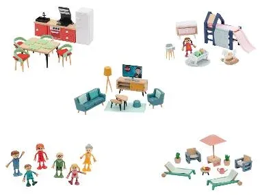 LUPILU® Muebles en miniatura de madera y juegos de muñecas
