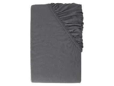 LIVARNO® Sábana bajera ajustable de jersey 90-100x200x25 cm (gris oscuro)