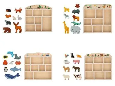 lupilu® Caja de madera con forma de animal