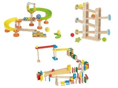 LUPILU® Pista de canicas de madera