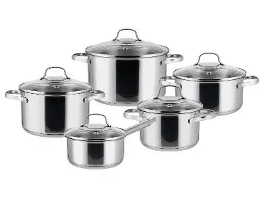SILVERCREST® Set de ollas de acero inoxidable 5 unidades