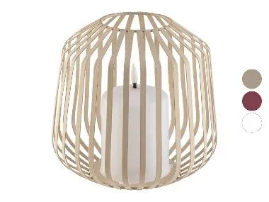 LIVARNO home Vela LED en cesta de metal