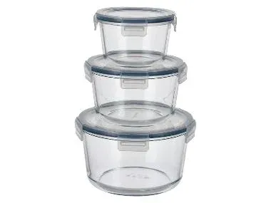 SILVERCREST® Set de recipientes con tapa (Redondo)