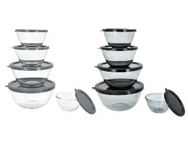 SILVERCREST® Set de cuencos de vidrio