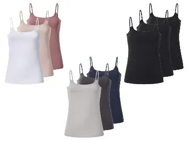 ESMARA® Camiseta interior para mujer pack de 3