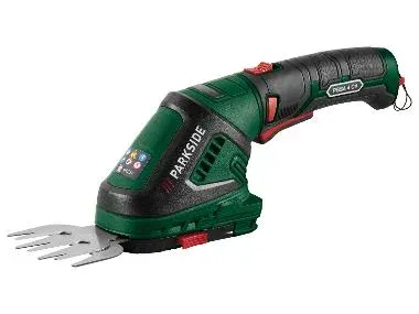 PARKSIDE® Tijeras cortacésped y arreglasetos a batería 4 V «PGSA 4 C4», con cargador