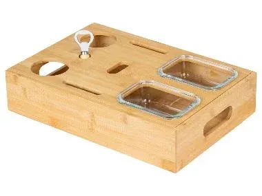 Wenko® Bandeja para aperitivos con cuencos de cristal