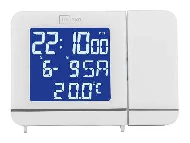 LIVARNO® Despertador con proyección radiocontrolado (blanco)