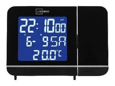 LIVARNO® Despertador con proyección radiocontrolado (negro)