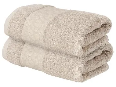 LIVARNO® Toallas de ducha 50 x 100 cm, 2 unidades (marrón claro)