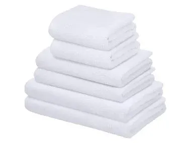 LIVARNO® Juego de toallas, 6 piezas (Blanco)