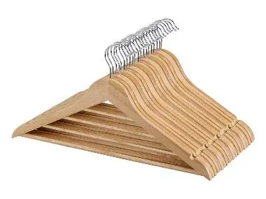 W5 Perchas de madera, 20 unidades. (Natural)
