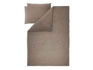 LIVARNO® Ropa de cama de muselina, 240 x 220 cm. (marrón)