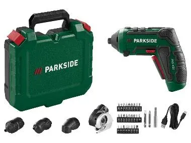 PARKSIDE® Destornillador inalámbrico con accesorios intercambiables 4V