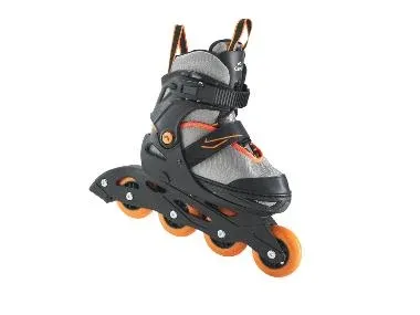 CRIVIT Patines en línea juveniles de bota blanda (gris/naranja)