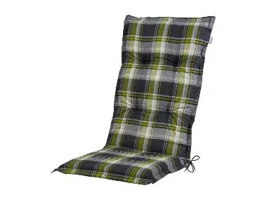 LIVARNO® Cojín para silla de respaldo alto Valencia / Miami (Cuadros/verde)