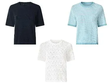 ESMARA® Jersey de punto de media manga para mujer