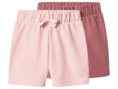 lupilu® Pantalones cortos infantiles pack 2 (rosa/rosa, 98/104)