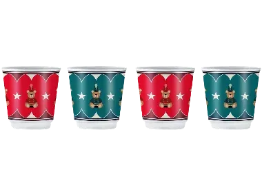 Bialetti Juego de 4 tazas de café espresso de porcelana