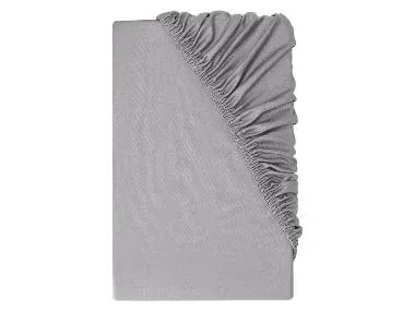 LIVARNO® Sábana bajera de microfibra jersey 90-100 x 200 cm (gris)