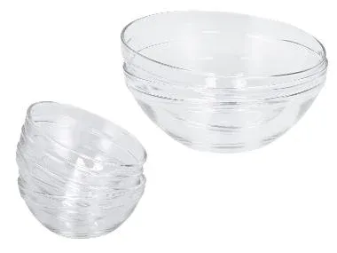 SILVERCREST® Set de boles de cristal para servir, 2/4 piezas