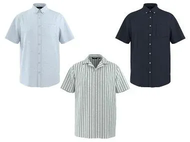 ESMARA MEN Camisa de lino para hombre