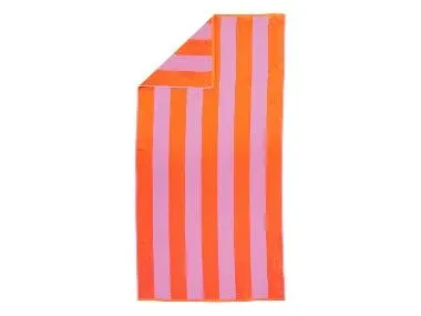 CRIVIT Toalla de playa 90 x 180 cm (naranja/rosa)