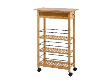 LIVARNO® Carrito de cocina estrecho de bambú