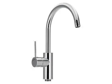 LIVARNO® Grifo de cocina con caño alto (Grifo de cocina - cromado, redondo)