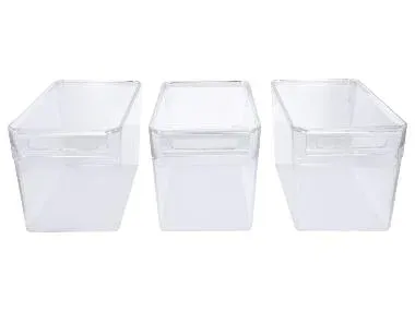 SILVERCREST® Organizador de nevera con tapa pack 3