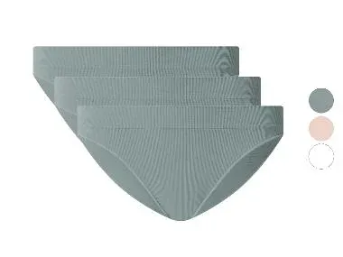 ESMARA® Braguitas de canalé para mujer pack 3