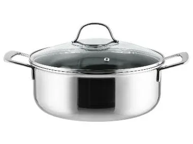 SILVERCREST® Olla de acero inoxidable 24 cm con estructura de nido de abeja