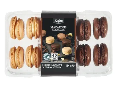 DELUXE Macarons frescos de chocolate