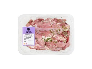 Chuletas de pavo al ajillo