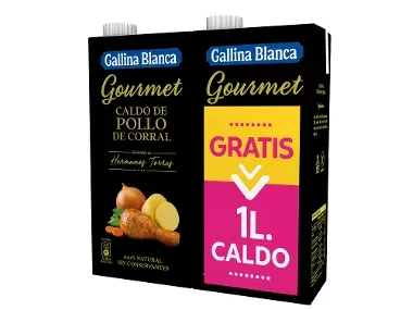 Caldo gourmet pollo de corral