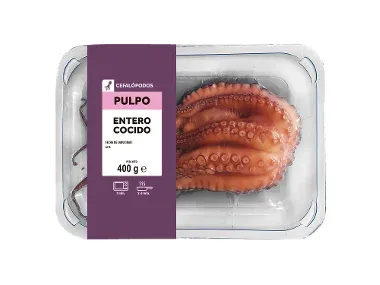 Pulpo entero cocido