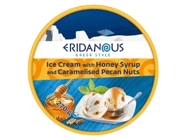 ERIDANOUS Helado con miel y nueces pecanas